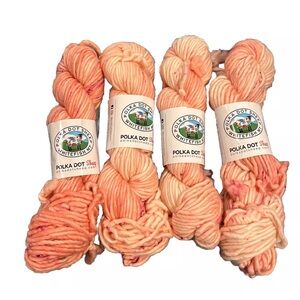 Polka Dot Sheep Yarn Big Mountain Super Bulky Merino Wool Lot Of 4 Skeins